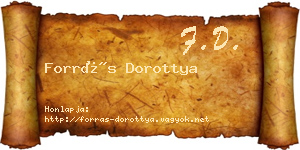 Forrás Dorottya névjegykártya