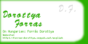 dorottya forras business card