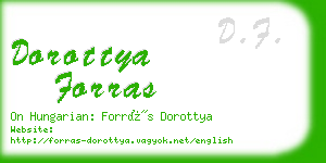 dorottya forras business card